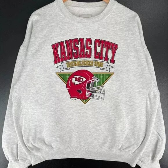 Chiefs Football Vintage 90's Style Retro Kansas City 1960 Sweatshirt - Picture 1 of 2